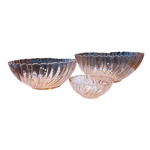 Vintage Rosaline Arcoroc Whirlwind Pink Bowls (Set of 3)